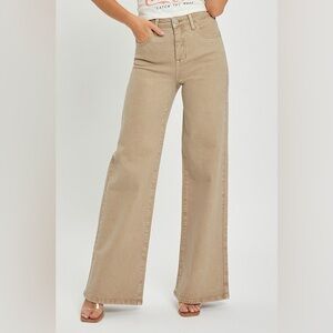 RISEN Full Size Tummy Control High Rise Wide Leg Jeans Plus Size 10010059196